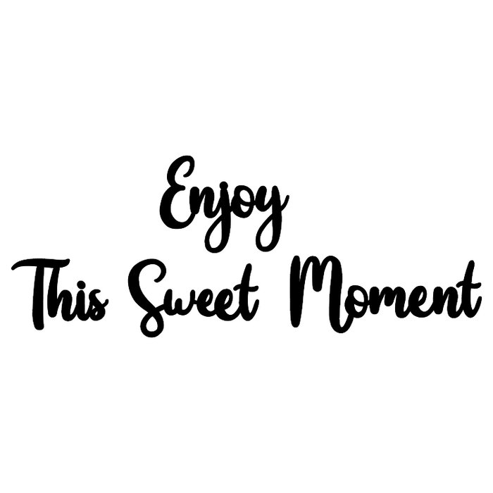 Wallity Enjoy This Sweet Moment Escultura de pared en Negro